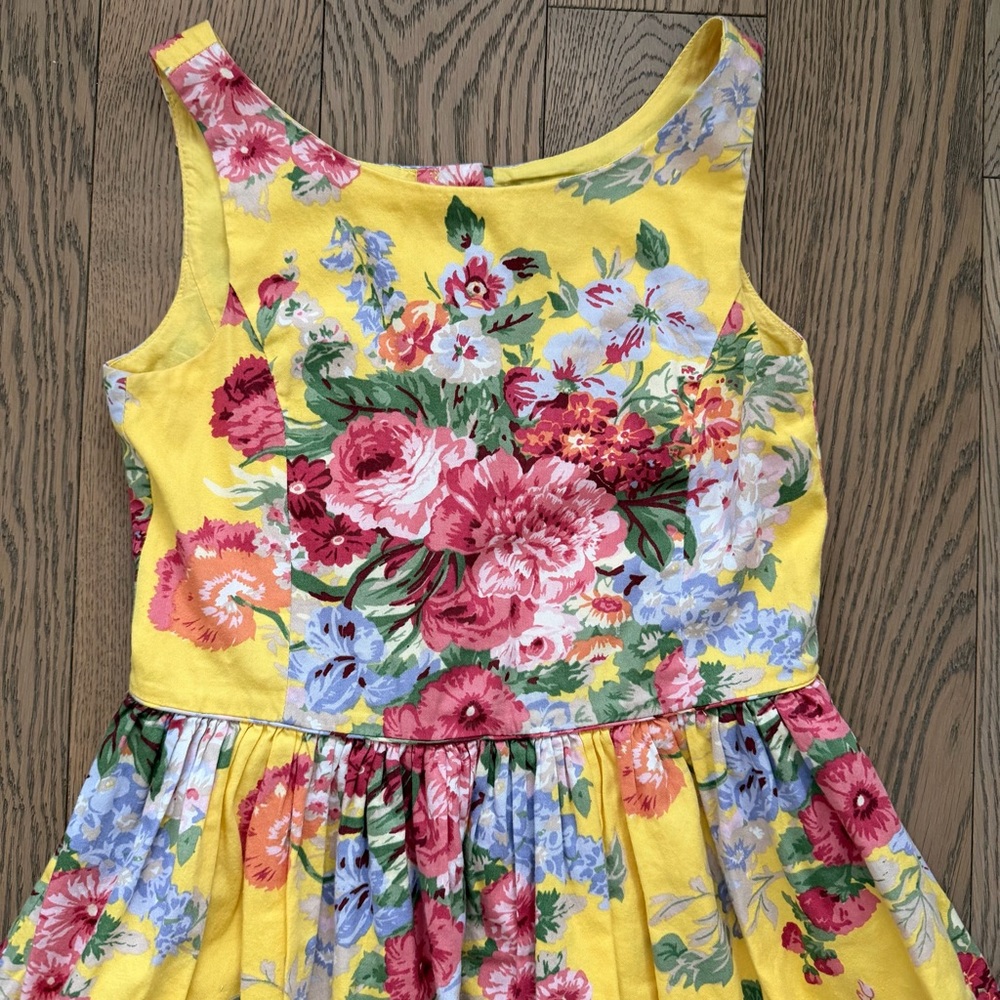 Polo by Ralph Lauren Yellow Floral Kids Dress - Picture 2 of 5